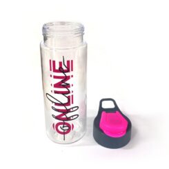 Botella Deportiva Transparente c/ Gancho de Agarre 600ml